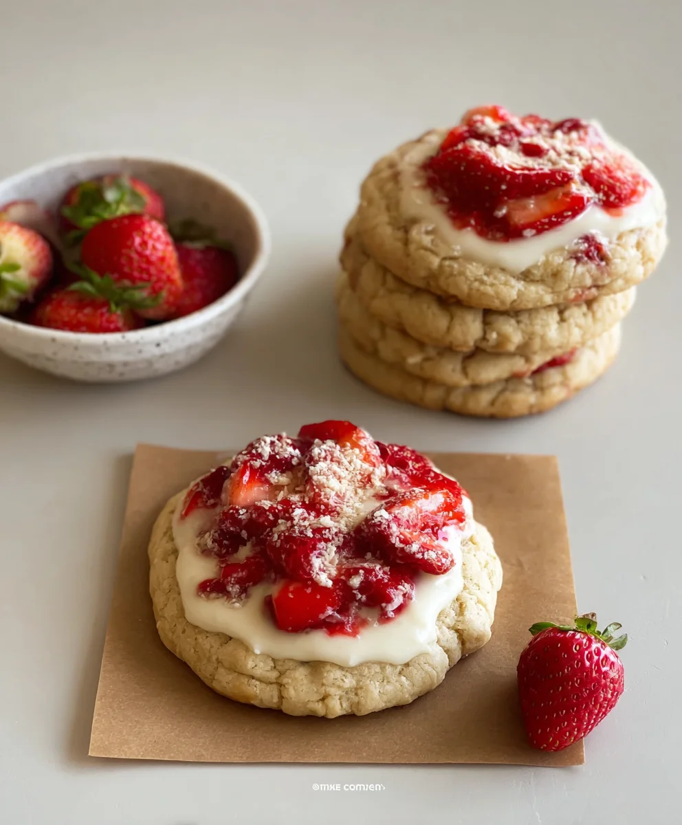 Strawberry Cheesecake Cookies