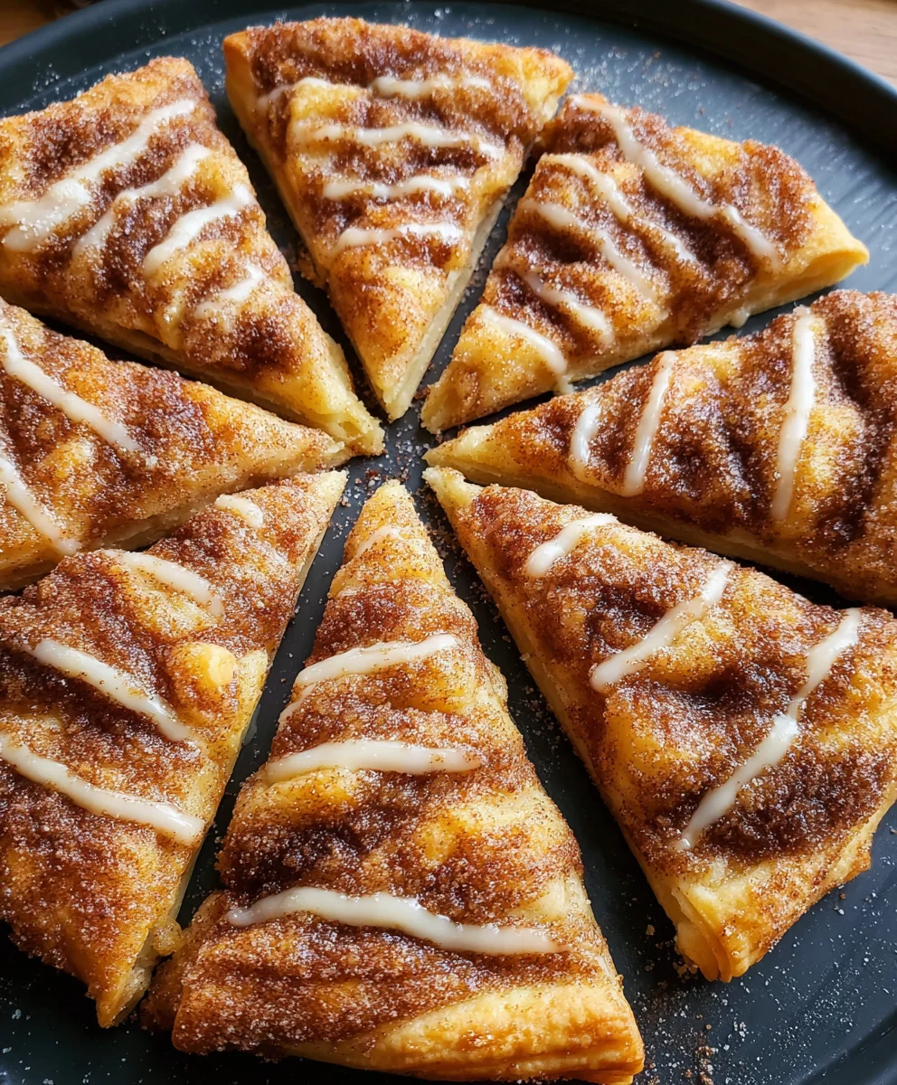 Delicious Cinnamon Sugar Pizza with Crescent Rolls!