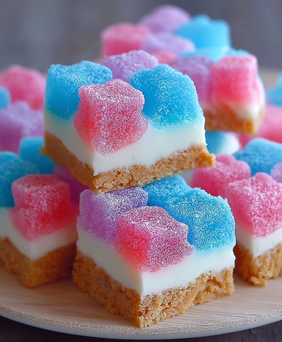 Gummy Cotton Candy Cheesecake Bites: Ultimate Fun Dessert!
