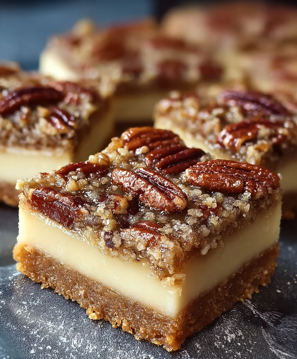 Decadent Pecan Pie Cheesecake Bars Recipe - A Sweet Treat!