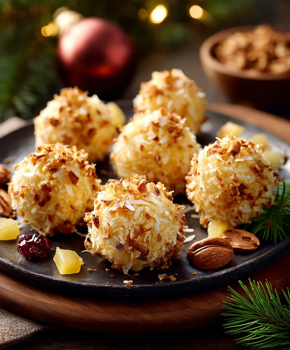 Pineapple Christmas Balls: Festive No-Bake Holiday Treat!