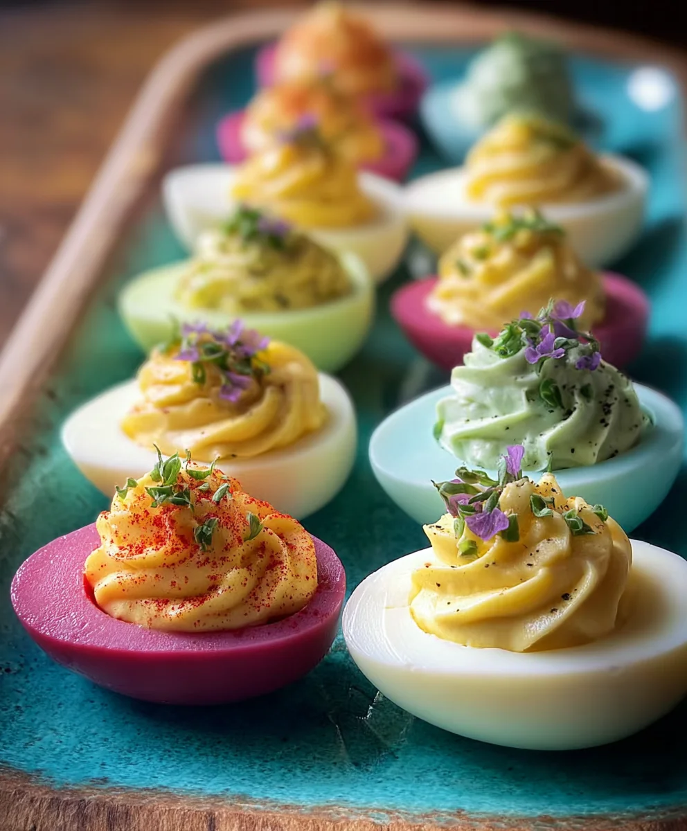 Vibrant Colored Deviled Eggs: A Fun & Easy Recipe!