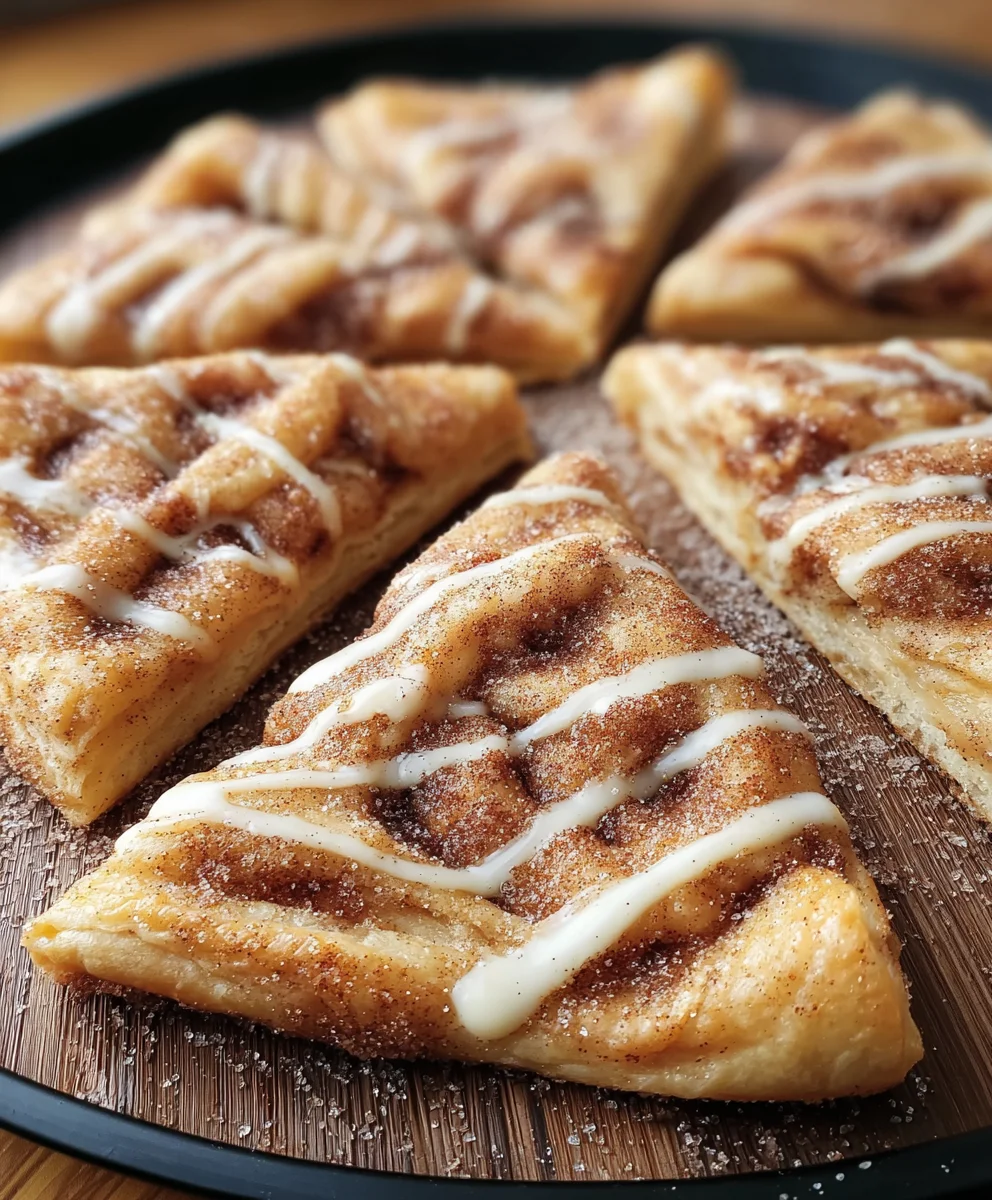 Delicious Cinnamon Sugar Pizza with Crescent Rolls!