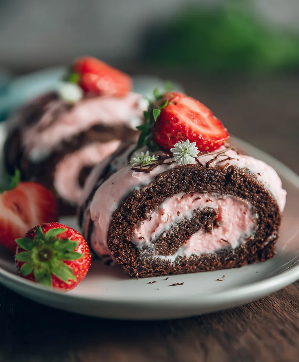 Best Chocolate Rolls with Zesty Strawberry Cream Cheese!
