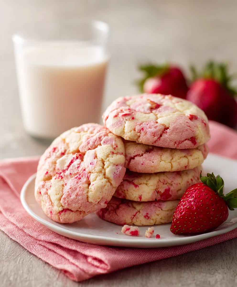 Super Easy Strawberry Cake Mix Cookies: Delicious & Quick!