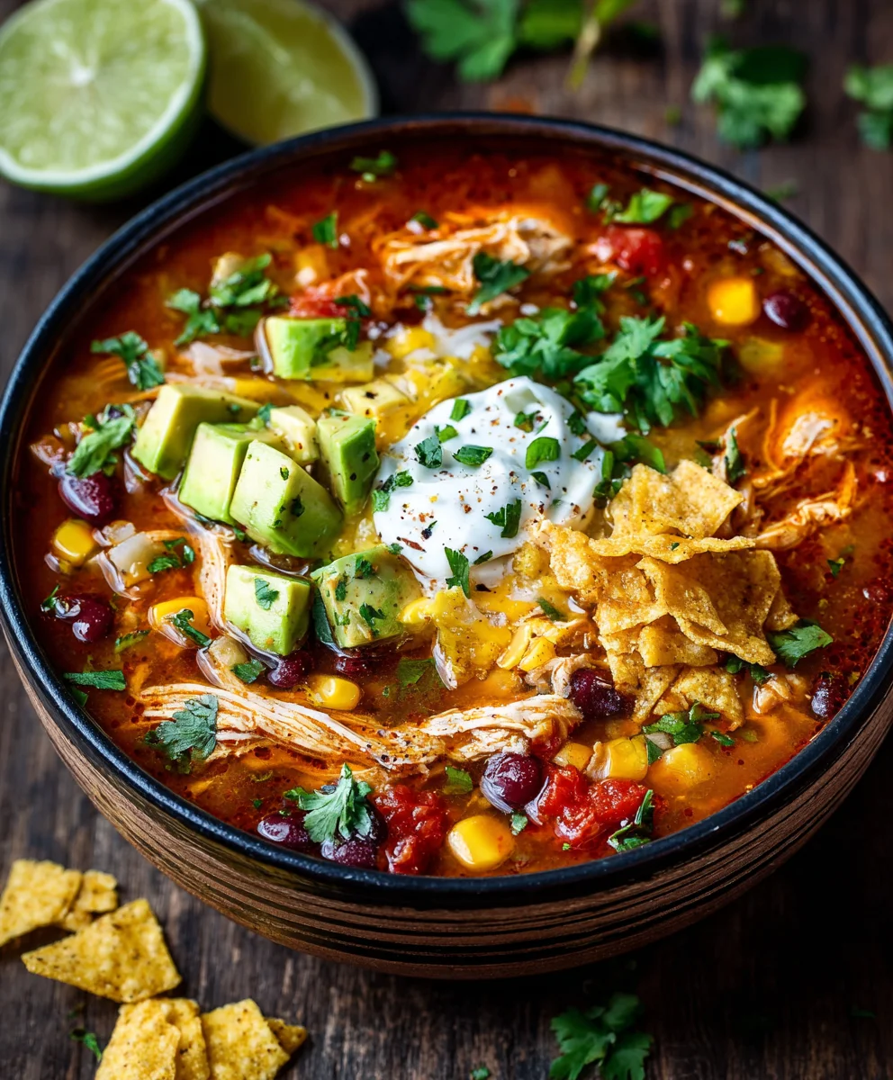 Hearty Chicken Taco Soup – Your New Favorite One-Pot Meal!
