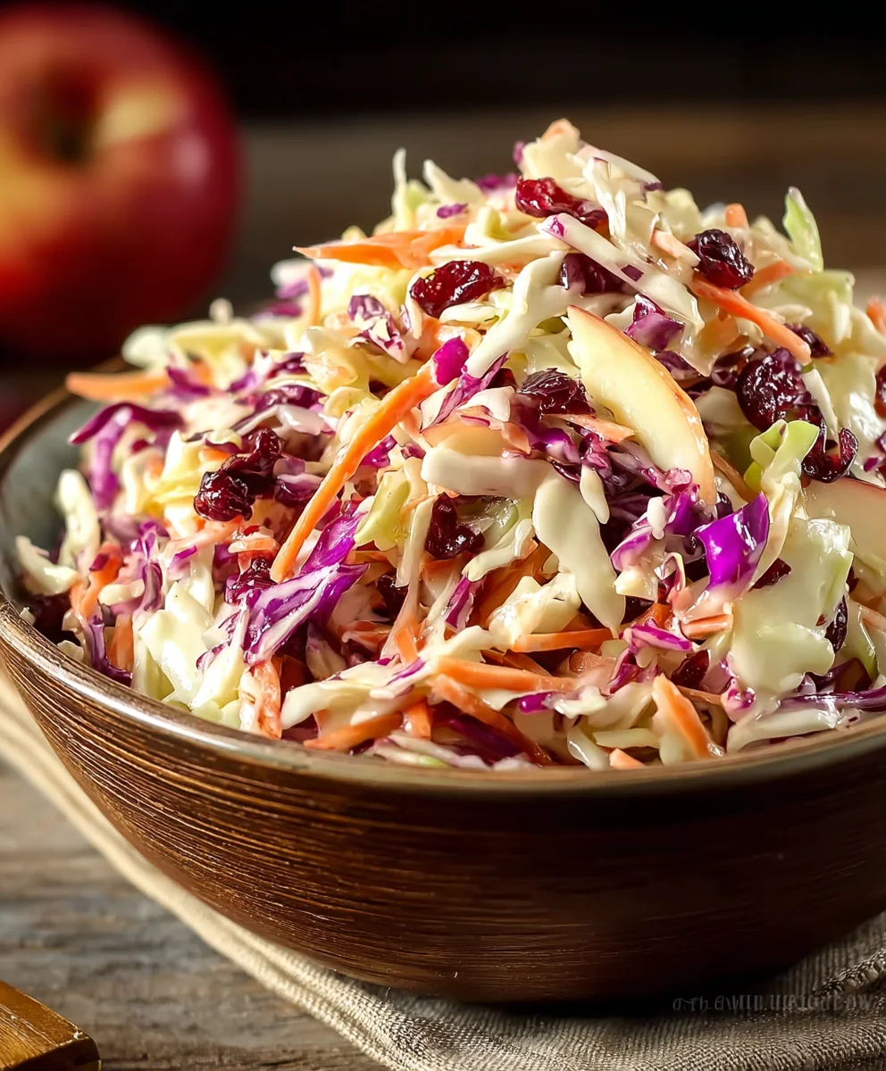 Apple Cranberry Coleslaw: Sweet & Tangy Side Dish!
