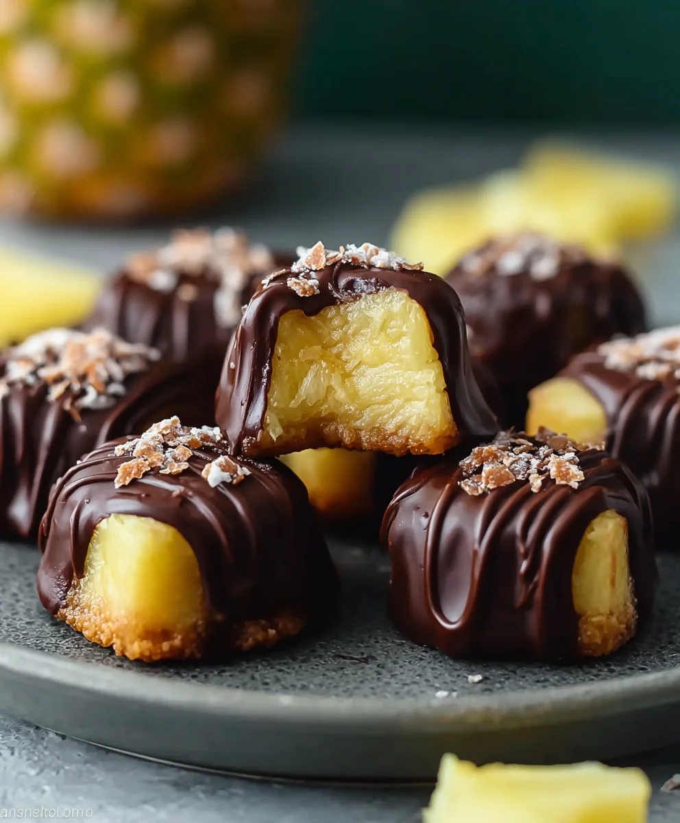 Chocolate Covered Pineapple Bites: Easy & Sweet Tropical Treat!