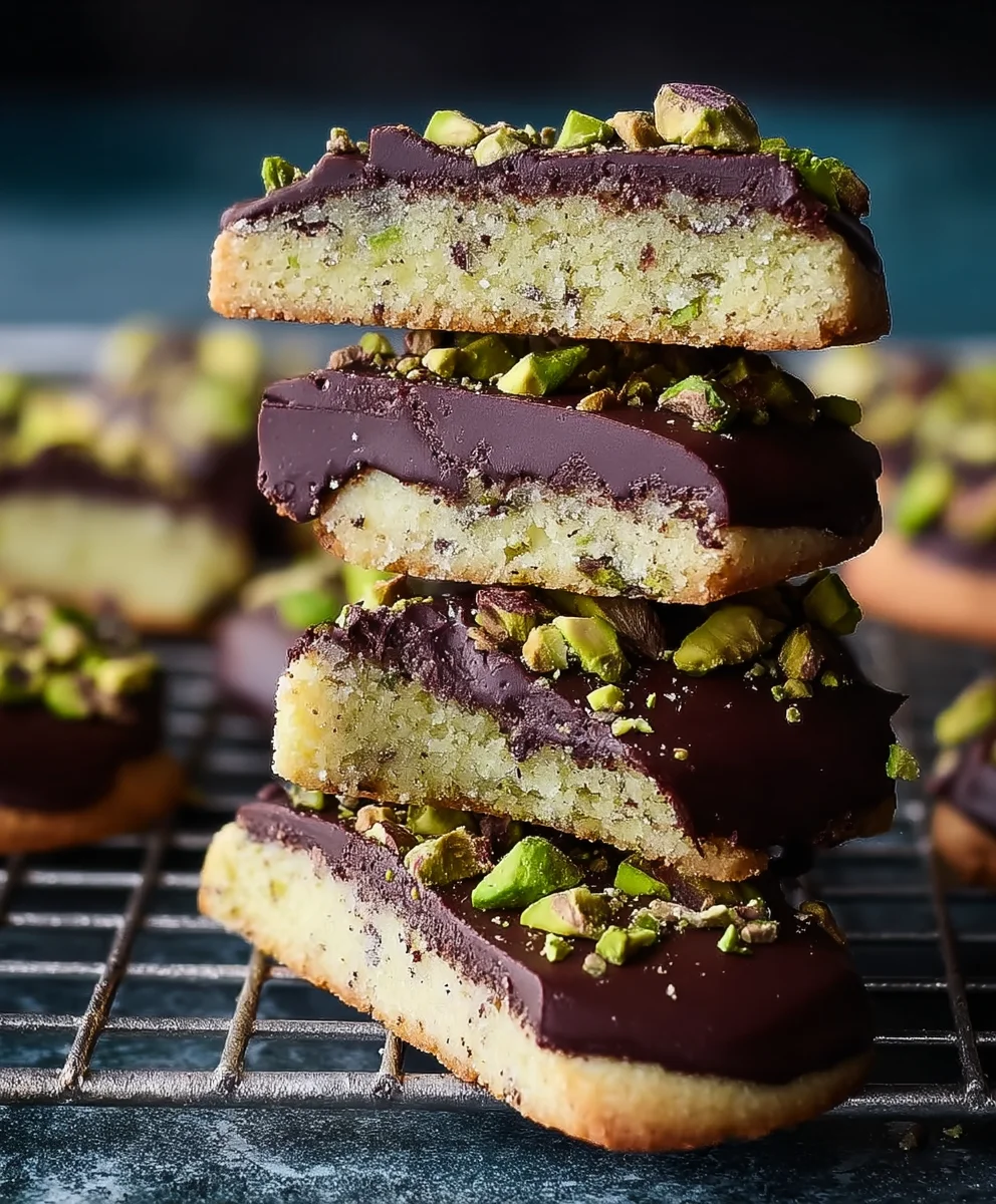 Melt-in-Your-Mouth Chocolate Pistachio Shortbread Recipe