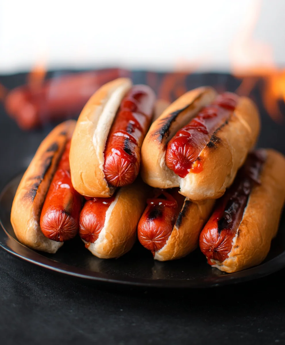 Spooky Halloween Beef Hot Dogs-Bloody Fingers Recipe