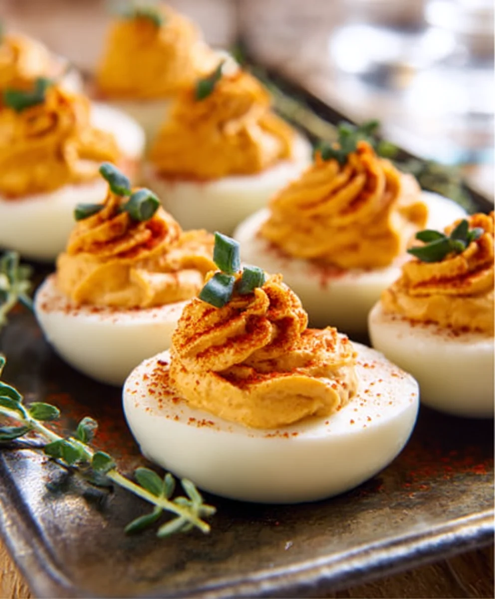 Festive Holiday Deviled Eggs-Perfect Party Appetizer