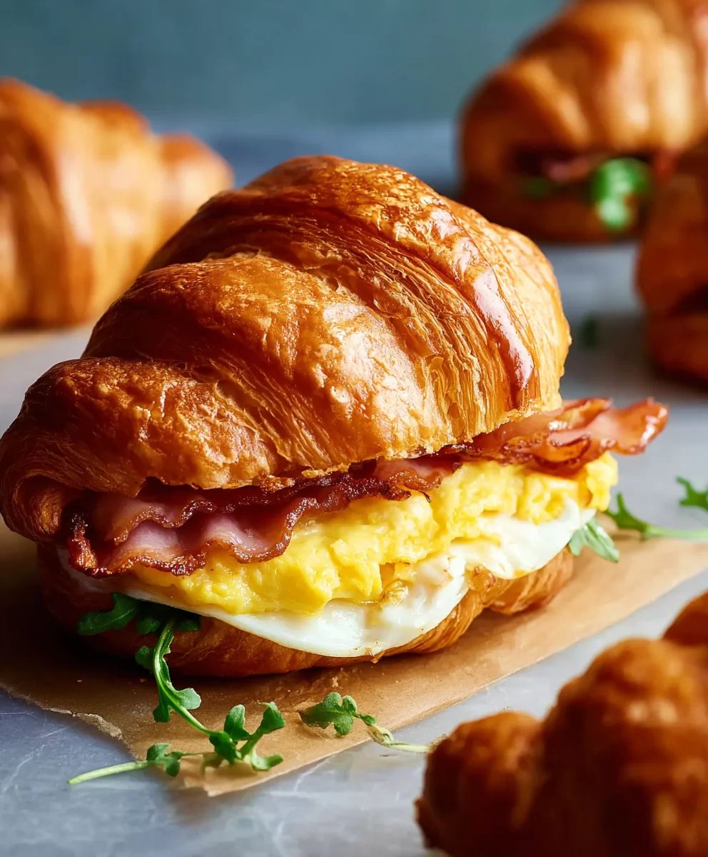 Fluffy Croissant Breakfast Sandwich Recipe