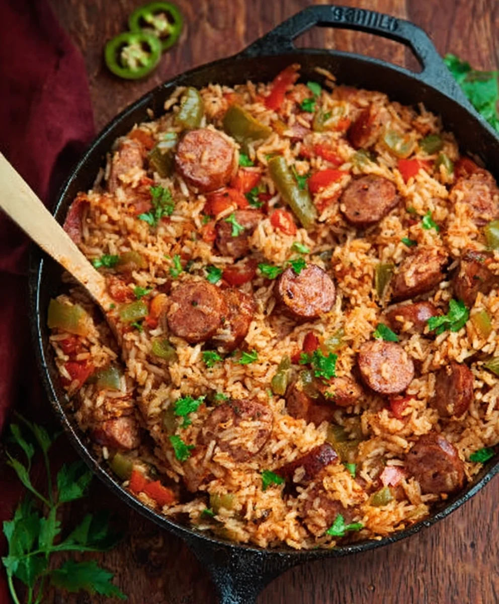 Cajun Sausage Rice Skillet - Easy Weeknight Dinner