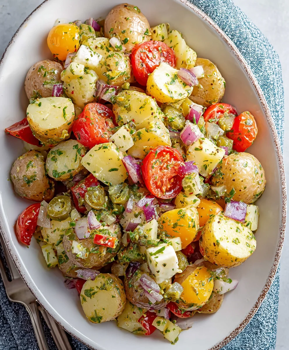 Best Italian Potato Salad Recipe- Easy & Delicious