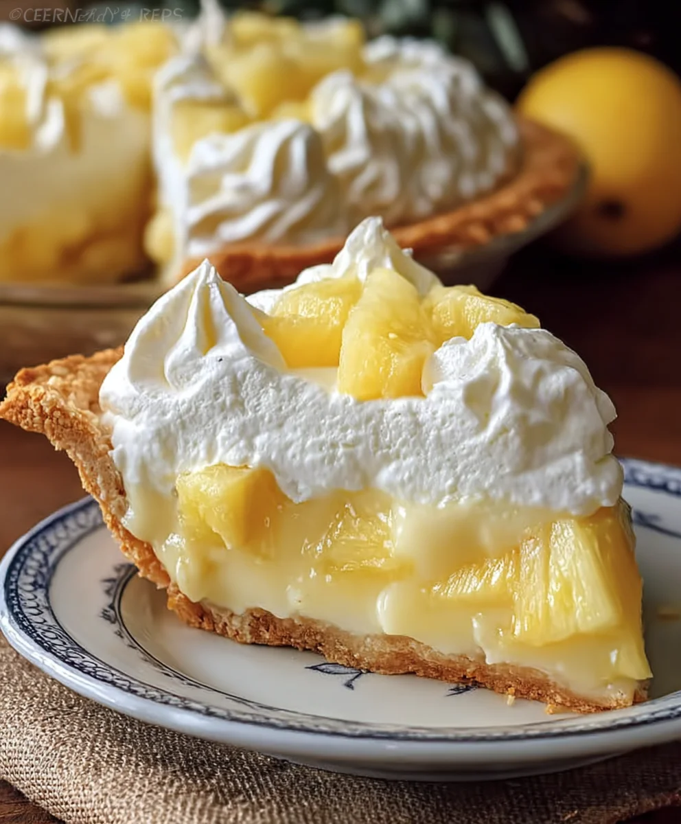 Easy Pineapple Cream Pie Recipe-Taste of Summer