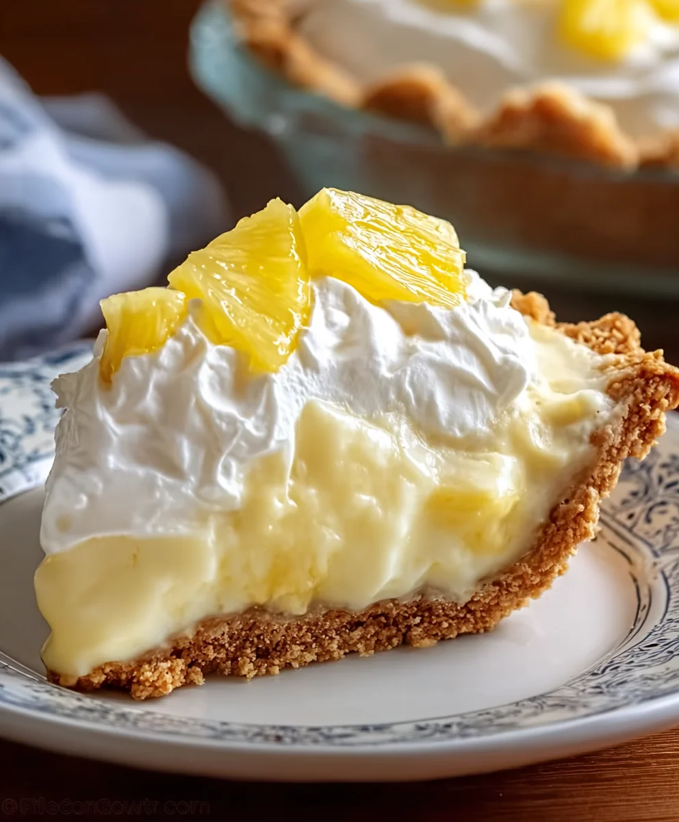 Easy Pineapple Cream Pie Recipe-Taste of Summer