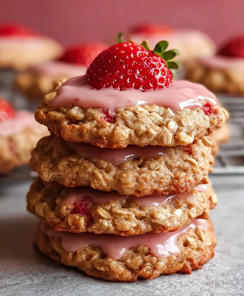 Easy Strawberry Oatmeal Cookies - Delicious Homemade Treat