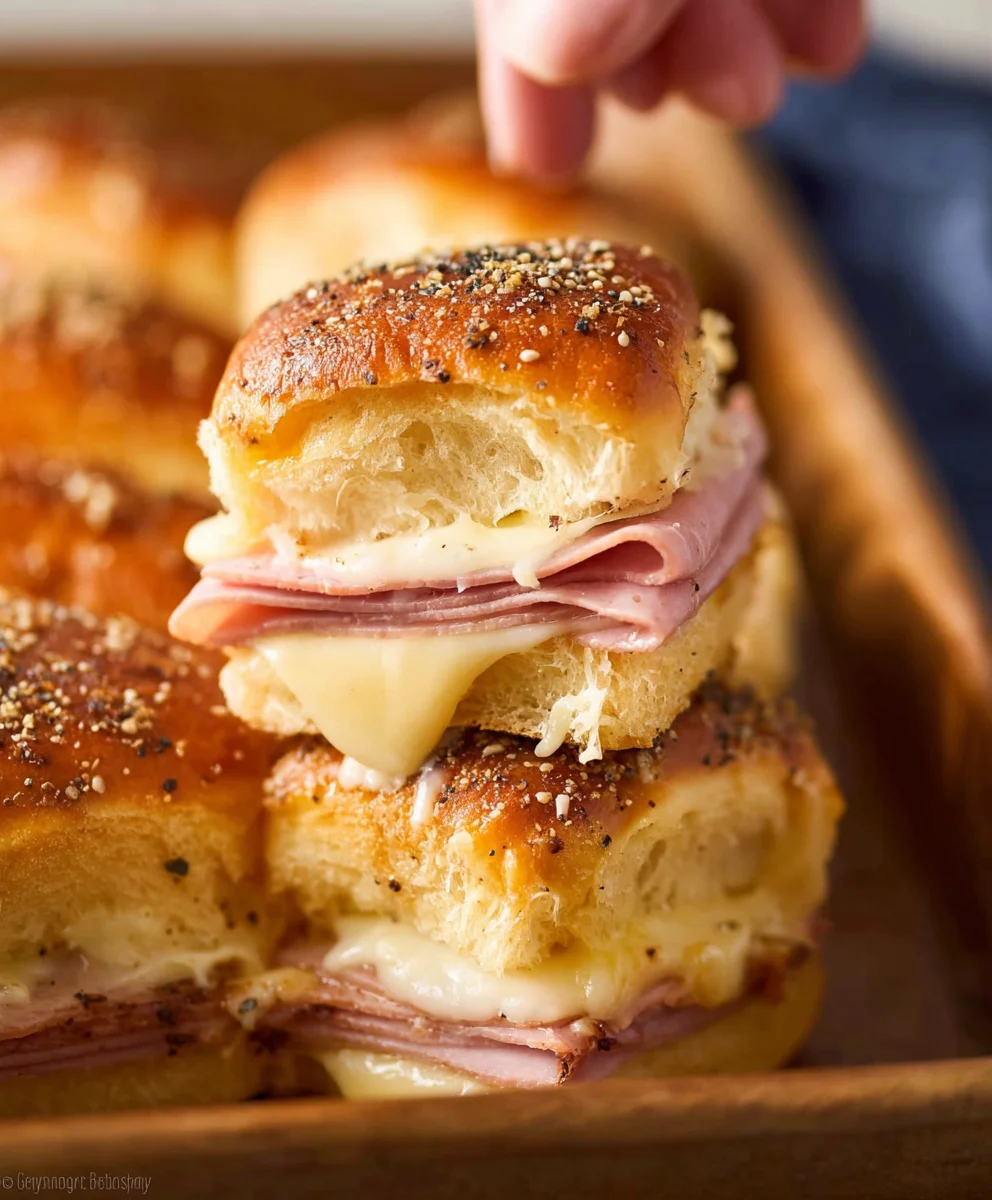 Beef Ham Cheese Sliders- Easy Appetizer Recipe