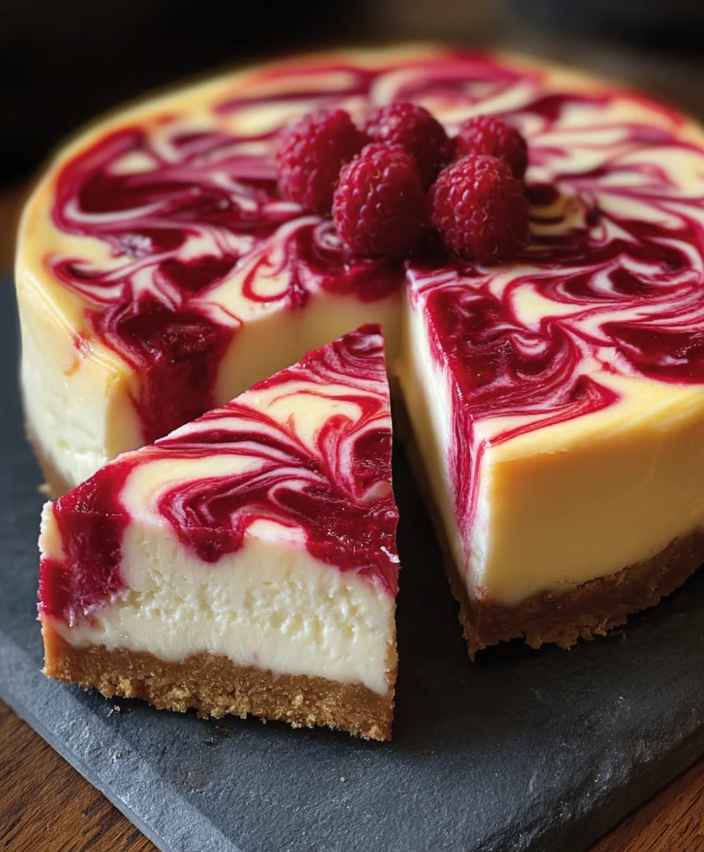 Easy Raspberry Swirl Cheesecake Recipe