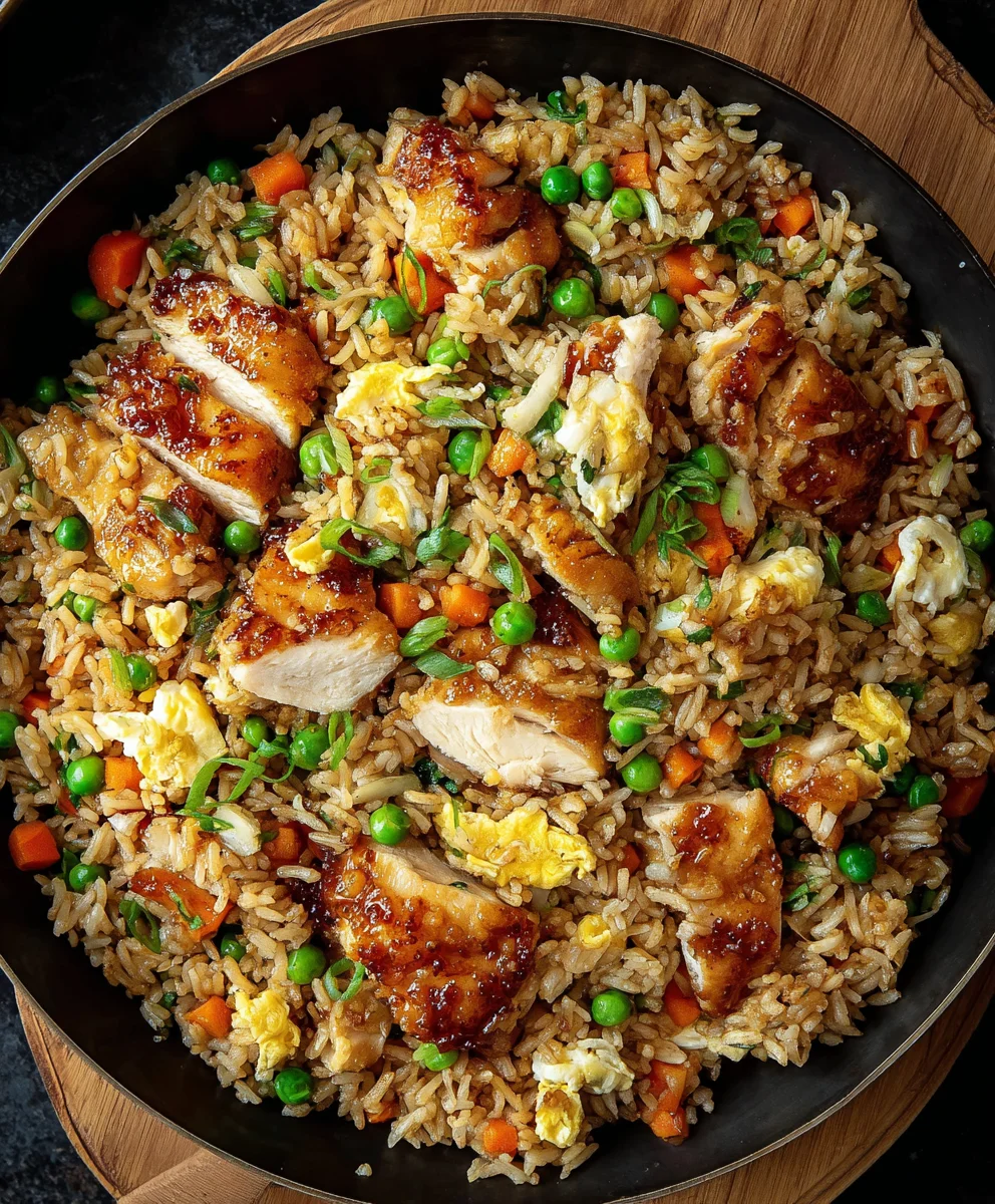 Spicy Bang Bang Chicken Fried Rice Recipe - Flavorful Meal