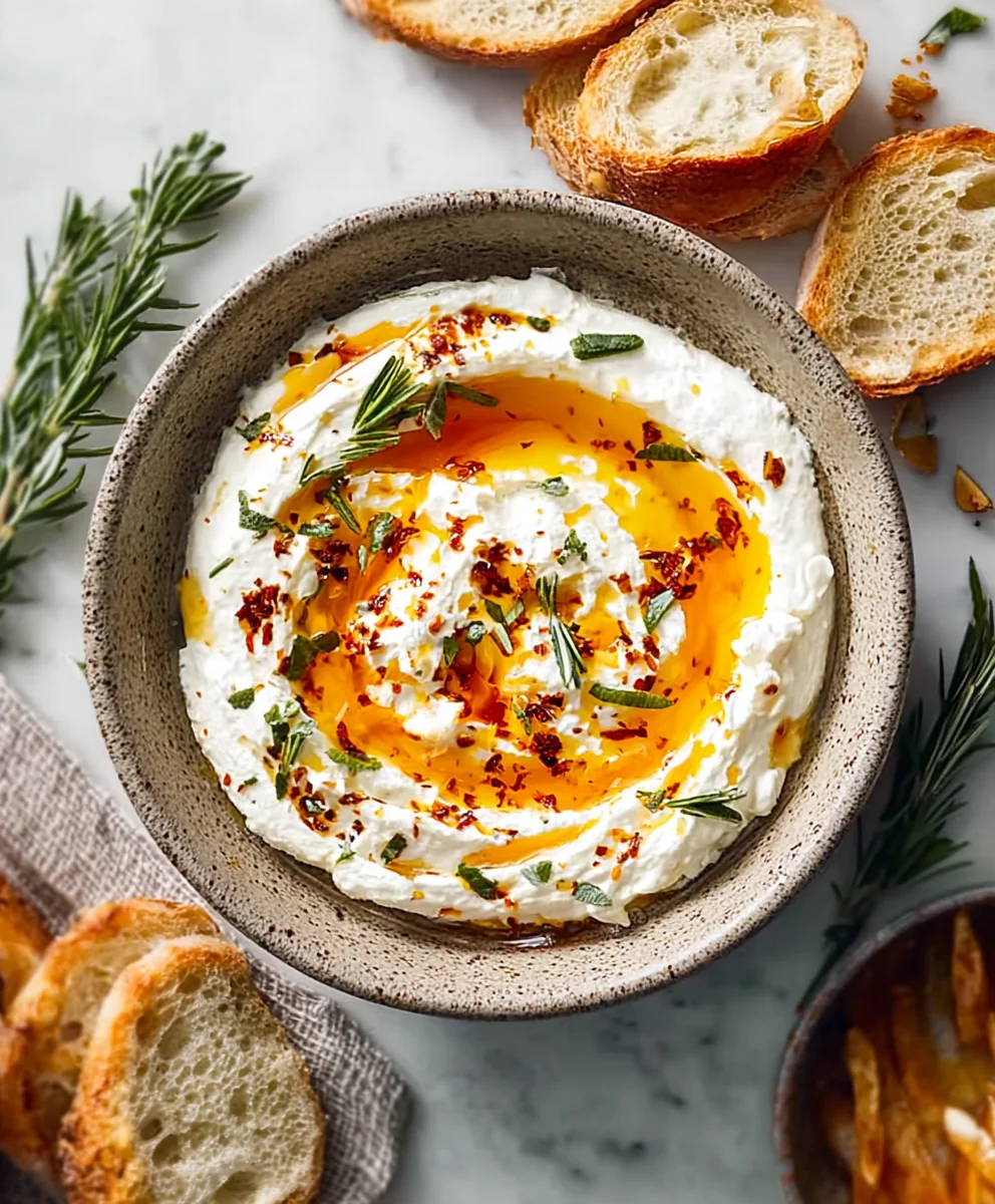 Spicy Ricotta Dip Hot Honey- Easy Appetizer