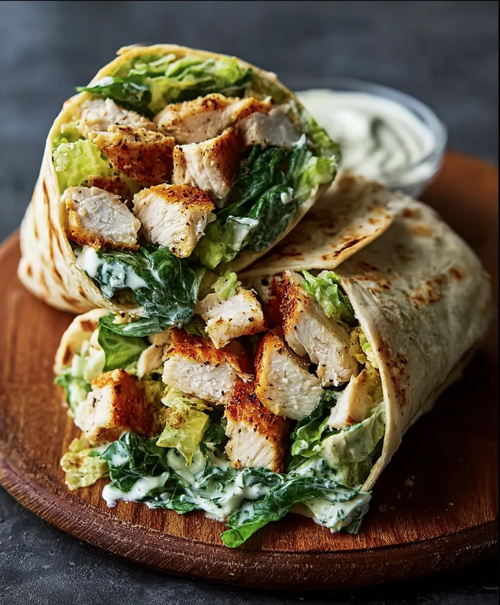 Easy Chicken Caesar Wraps- Quick & Delicious Lunch