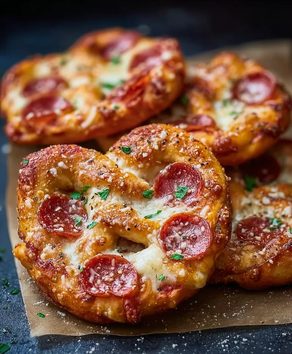 Garlic Butter Beef Pepperoni Pizza Pretzels
