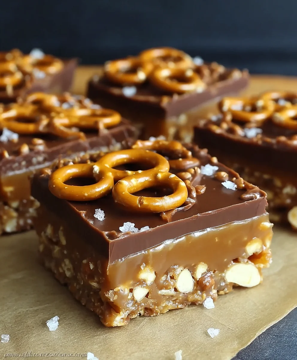 Caramel Pretzel Bars: Sweet & Salty No-Bake Delight!