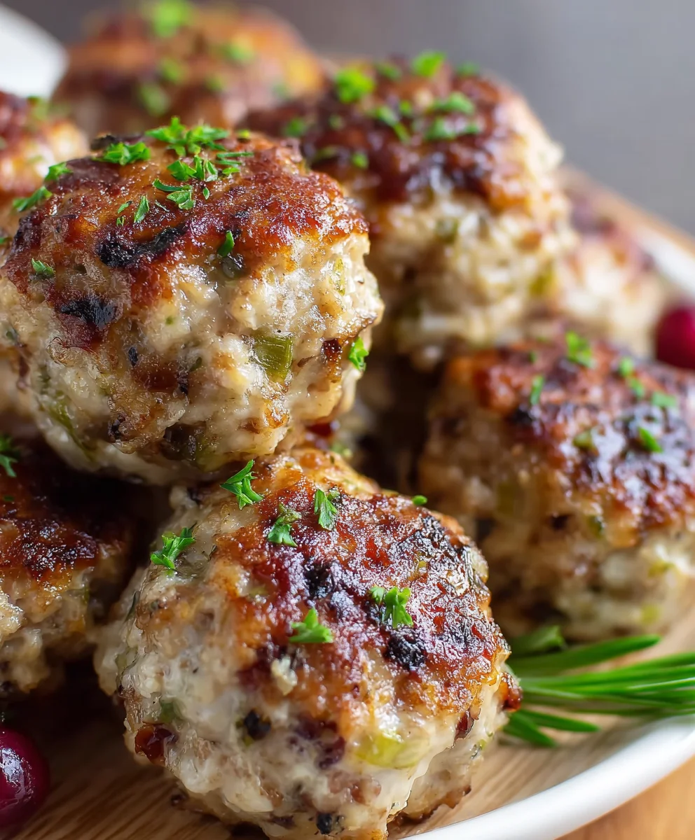 Turkey Stuffing Meatballs-Flavorful & Easy Recipe