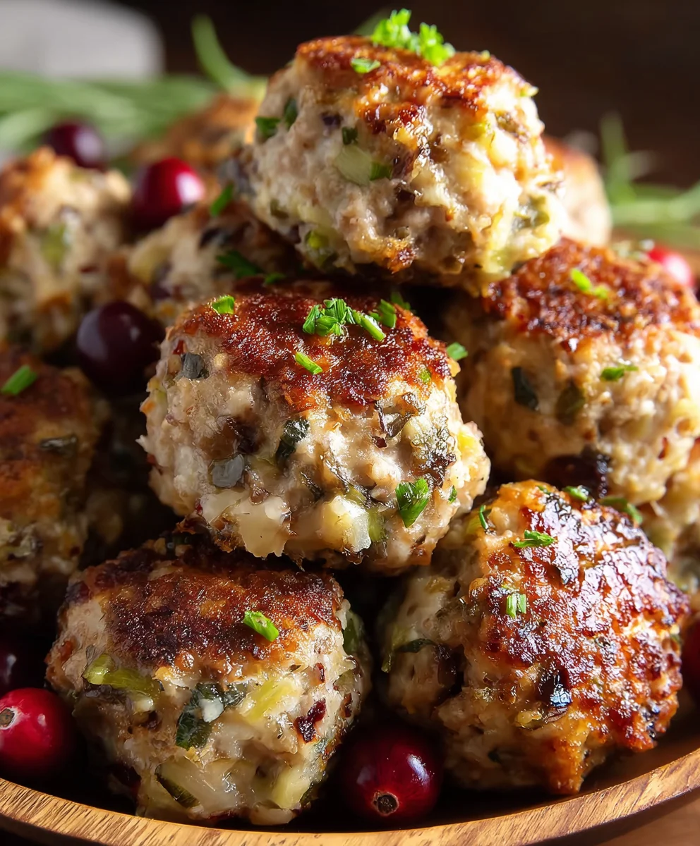 Turkey Stuffing Meatballs-Flavorful & Easy Recipe
