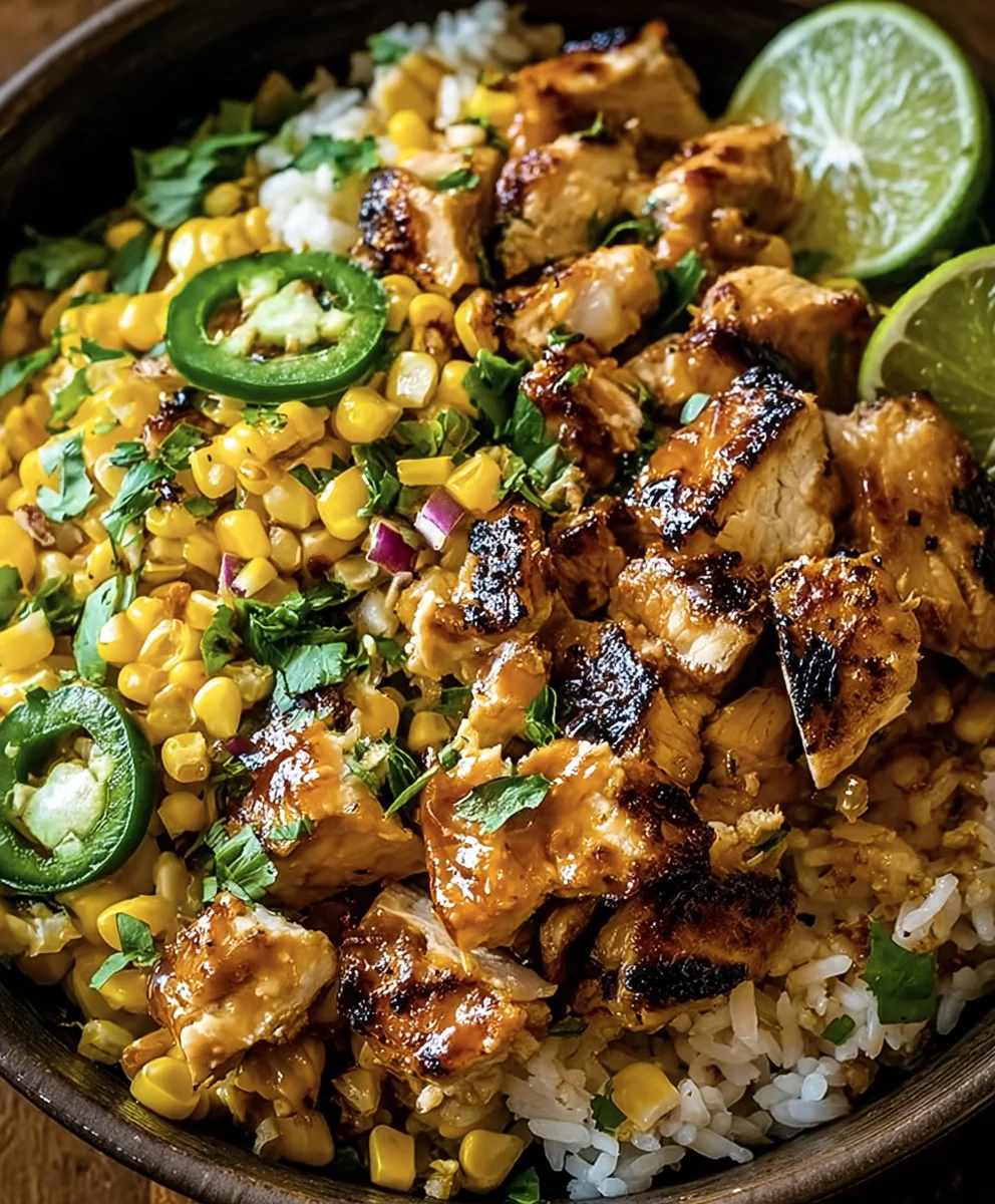 Street Corn Chicken Rice Bowl Recipe- Delicious & Easy