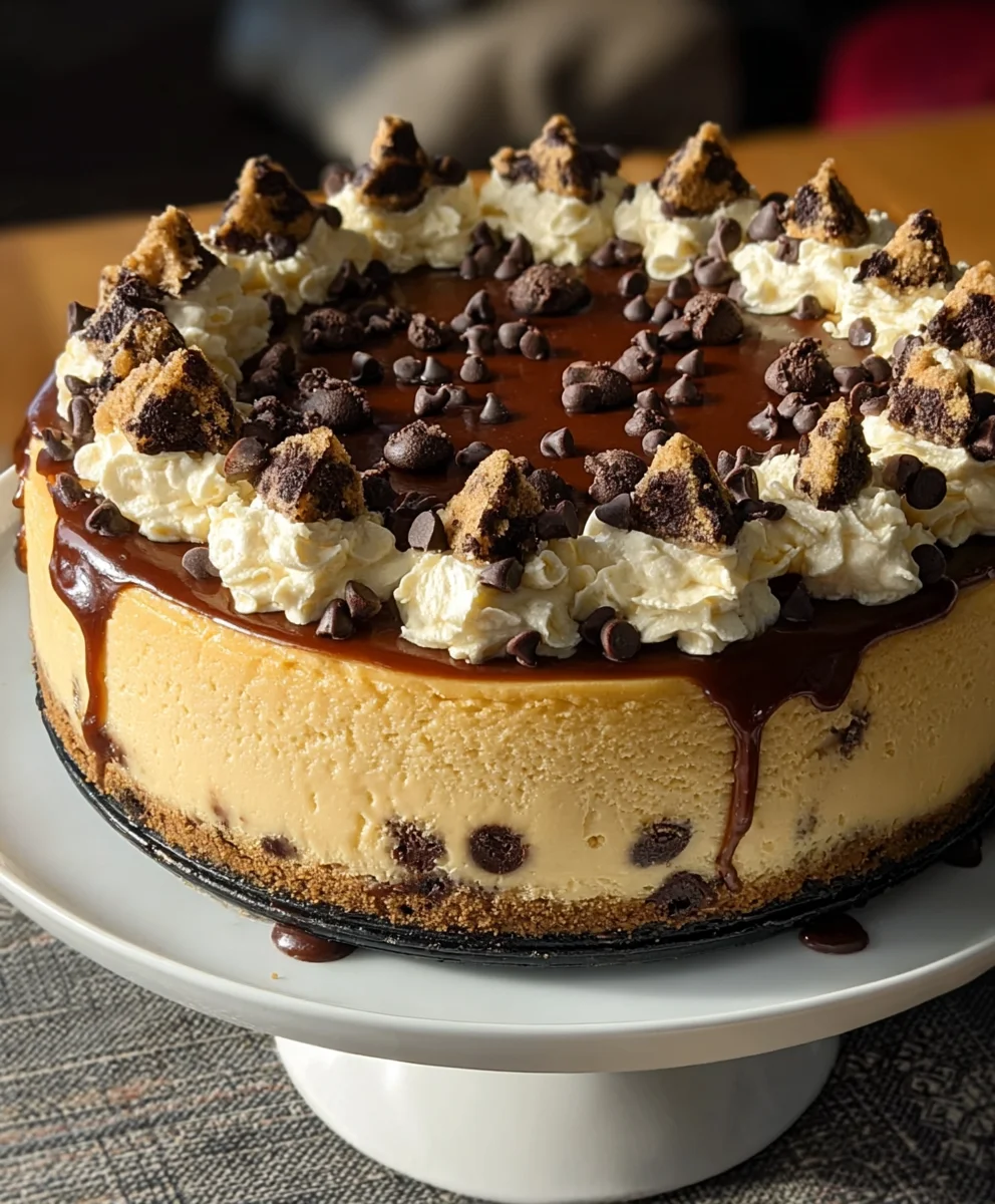 Chocolate Chip Cookie Cheesecake Bliss-Easy Dessert