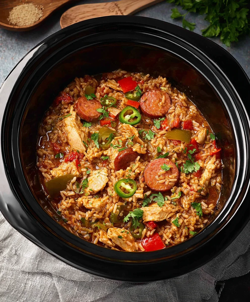 Easy Slow Cooker Beef Jambalaya Recipe