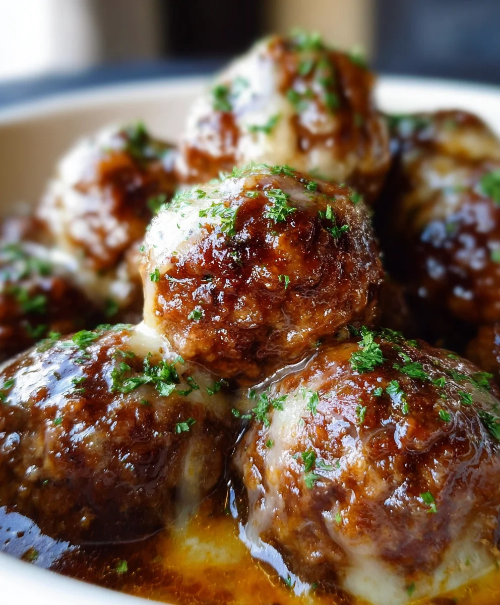 Crockpot French Onion Beef Meatballs: Comfort Food Bliss!