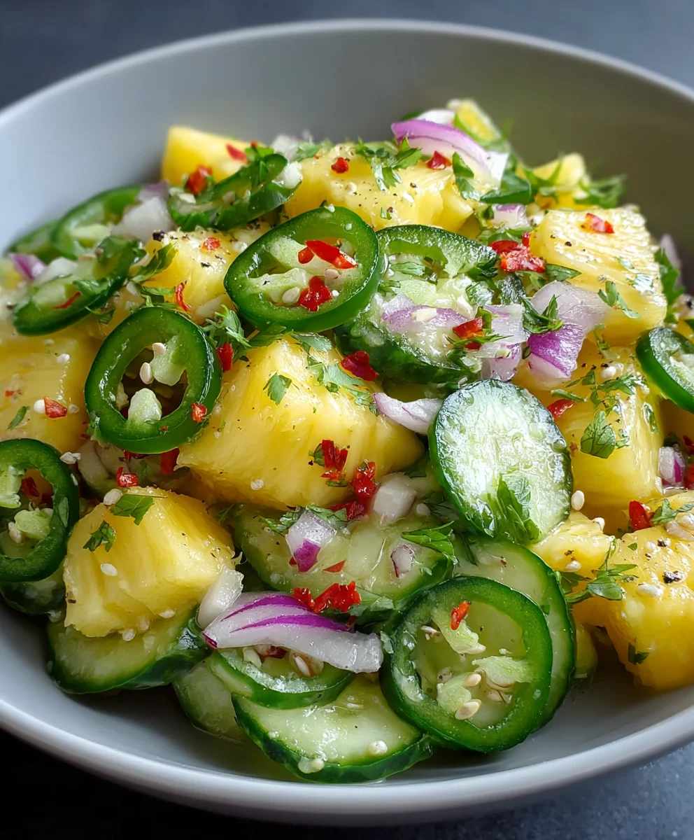Refreshing Pineapple Cucumber Salad - Easy Summer Side