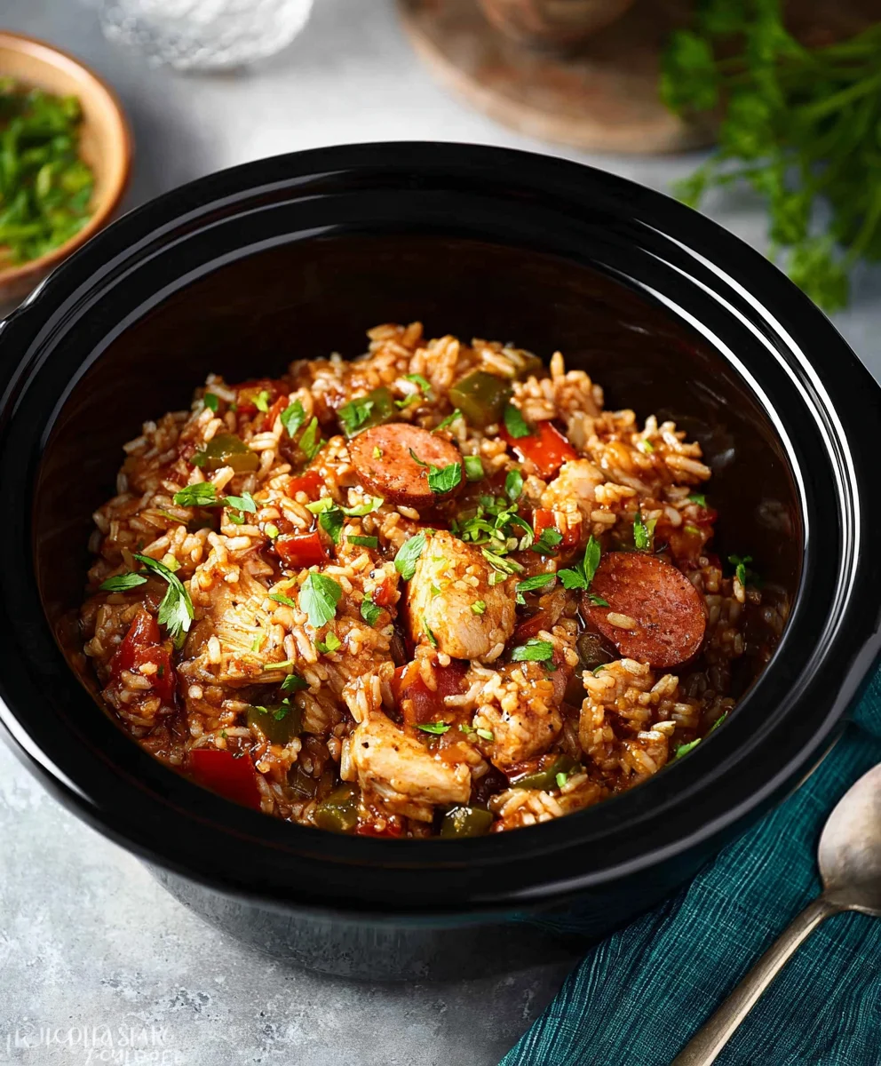 Easy Slow Cooker Beef Jambalaya Recipe
