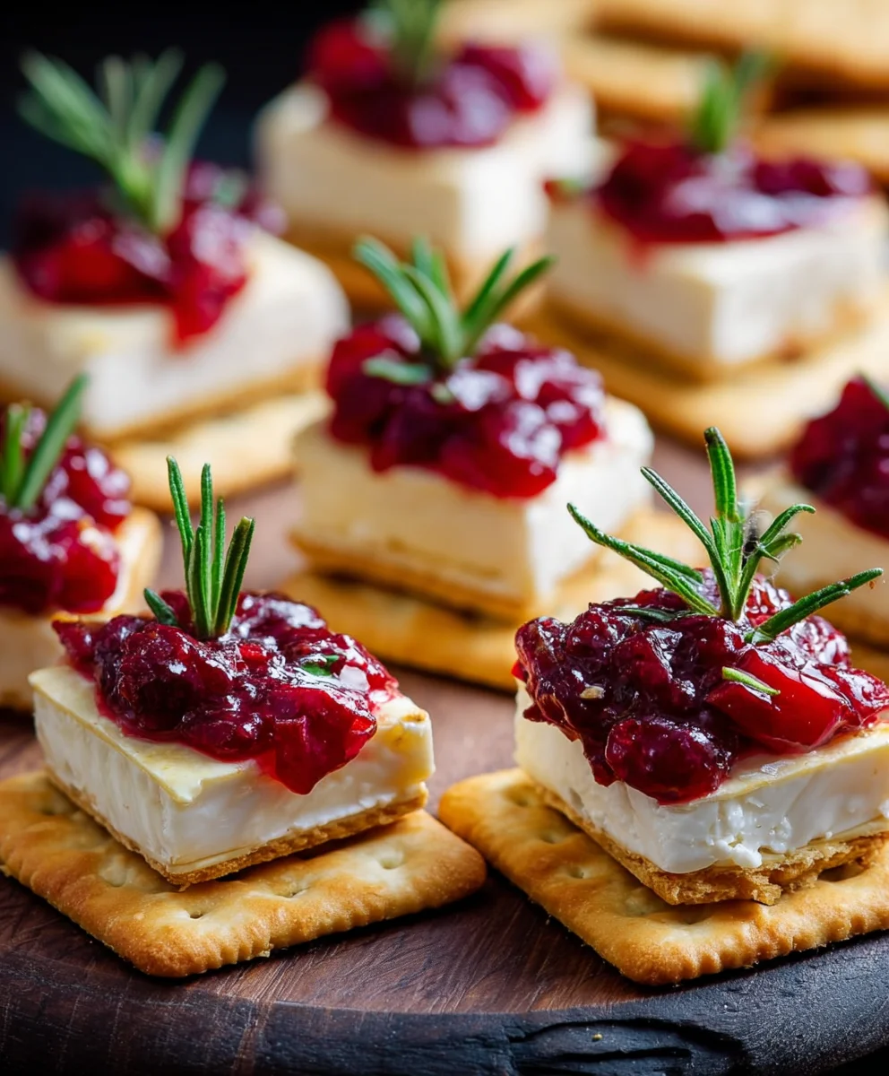 Easy Cranberry Brie Bites-No Bake Delight