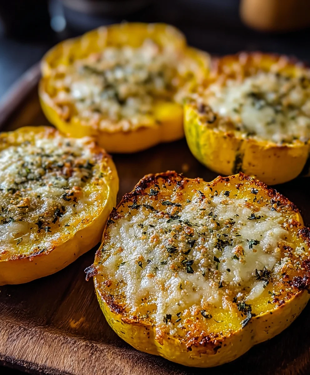 Cheesy Baked Squash Rounds-Easy Veggie Side Dish