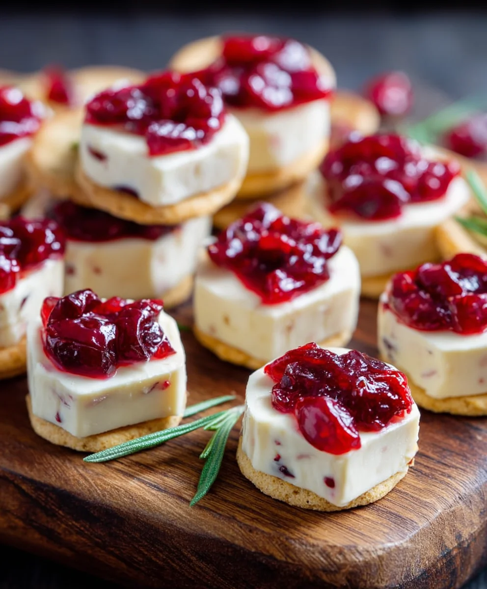 Easy Cranberry Brie Bites-No Bake Delight