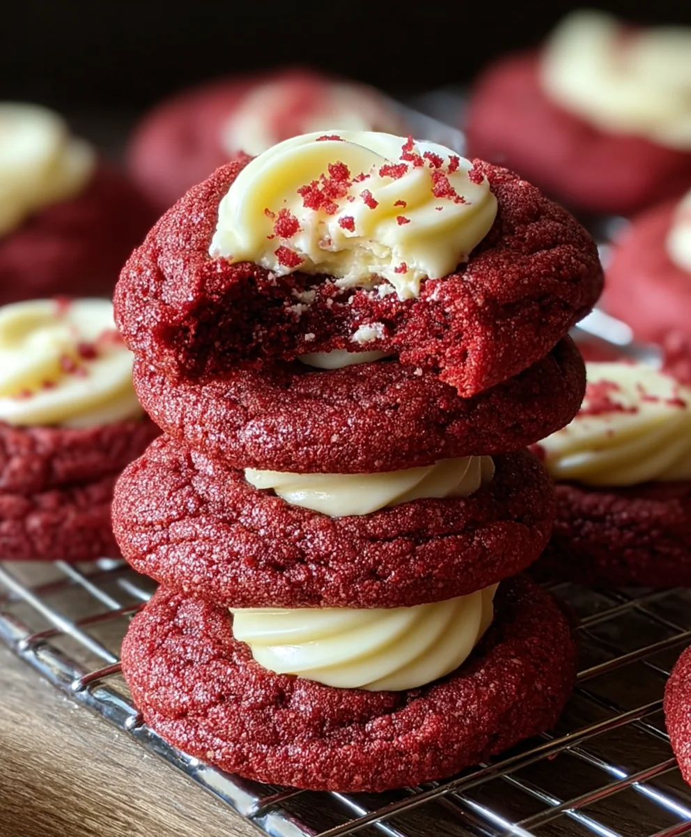 Cream Cheese Red Velvet Cookies Recipe-Delicious & Easy