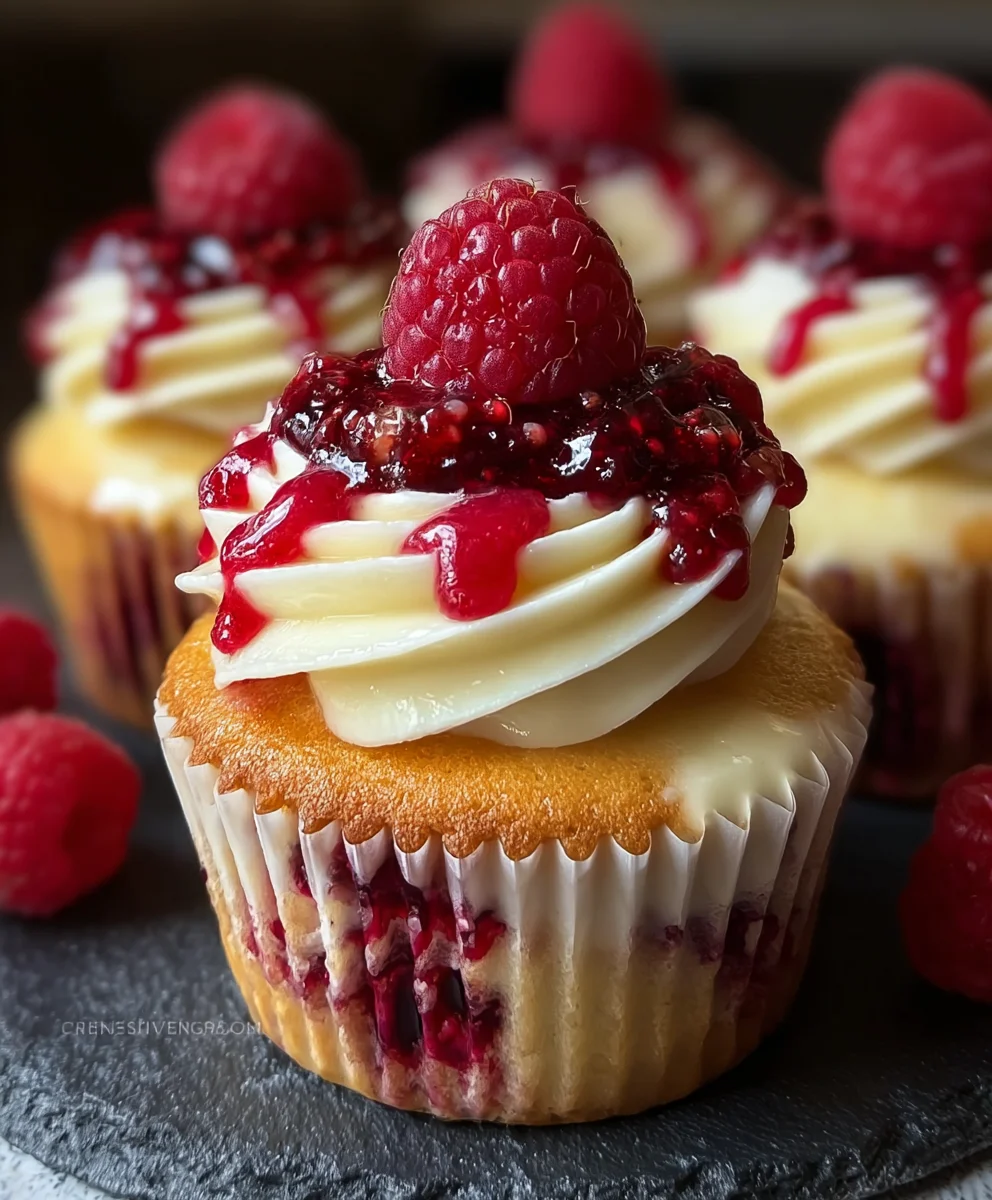 Raspberry Cheesecake Cupcakes-Delicious Easy Dessert