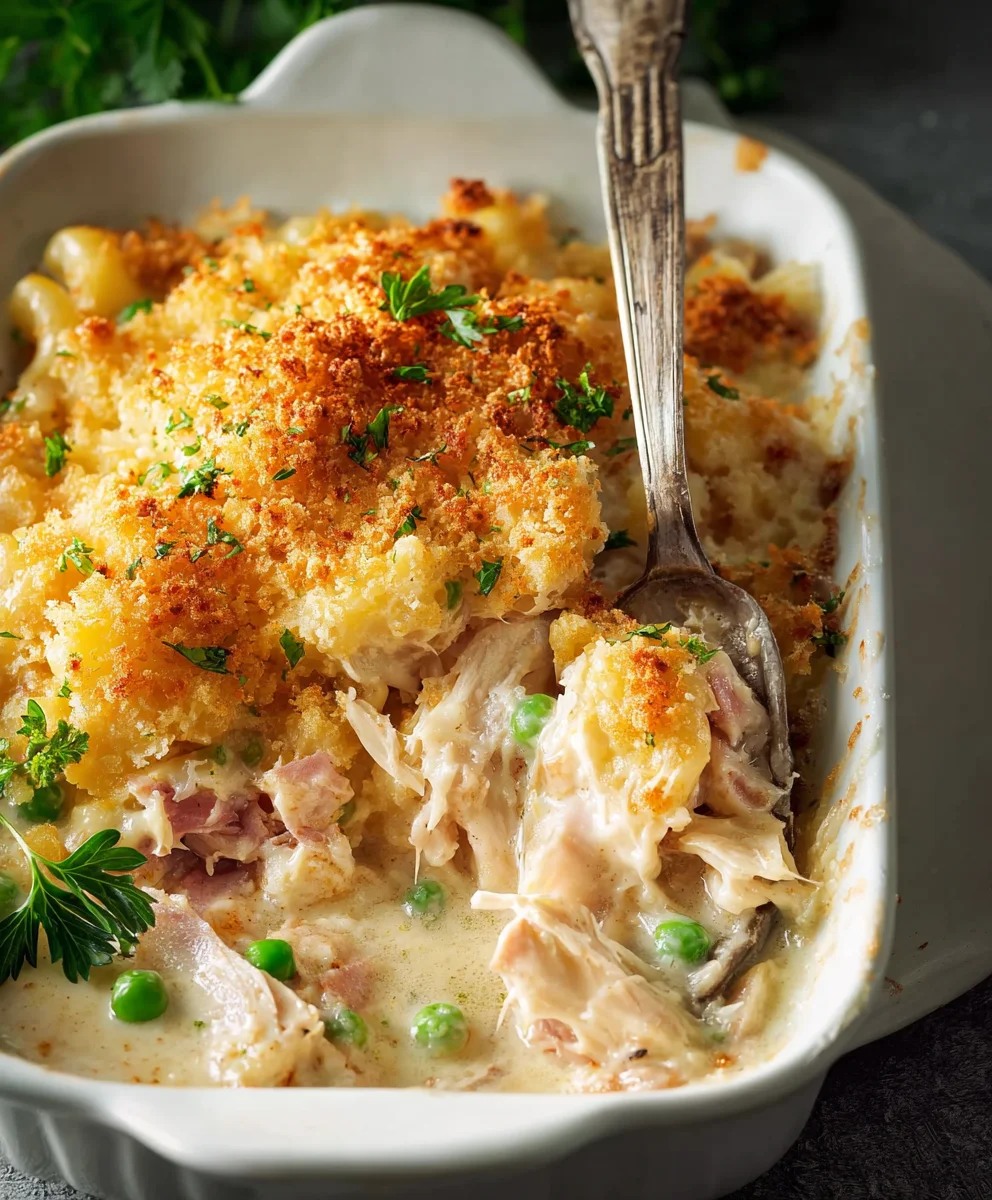 Easy Creamy Chicken Cordon Bleu Casserole Recipe