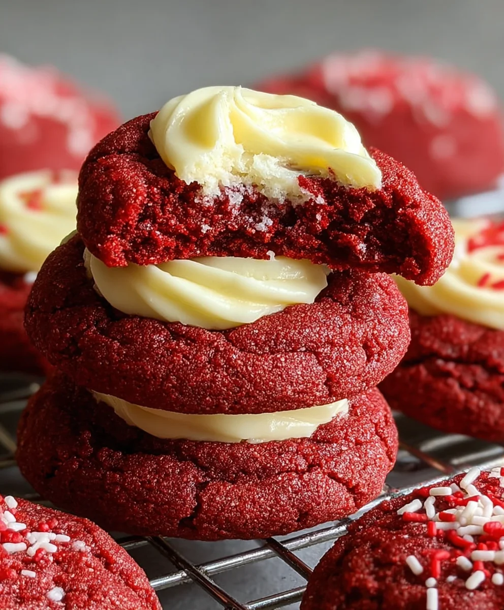 Cream Cheese Red Velvet Cookies Recipe-Delicious & Easy
