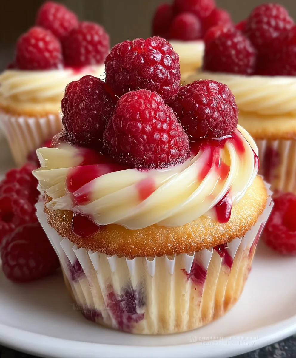 Raspberry Cheesecake Cupcakes-Delicious Easy Dessert