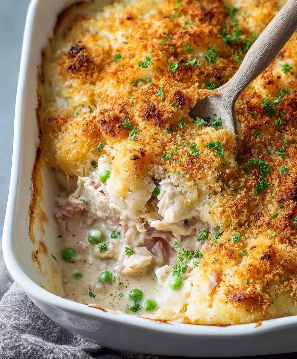 Easy Creamy Chicken Cordon Bleu Casserole Recipe