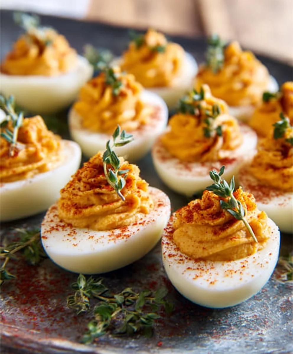 Festive Holiday Deviled Eggs-Perfect Party Appetizer