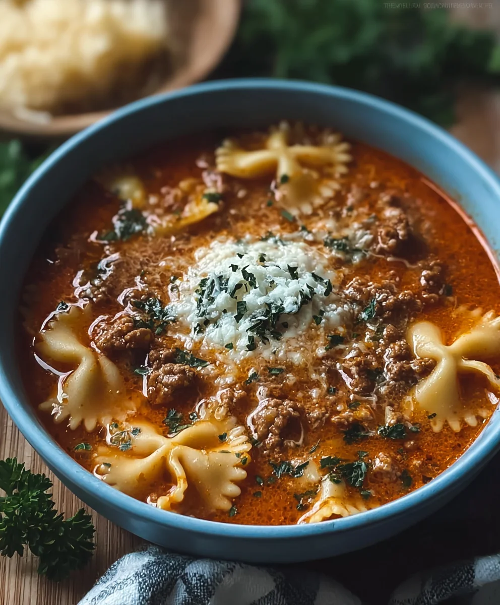 Easy Lasagna Soup - Beef & Ricotta Comfort Food