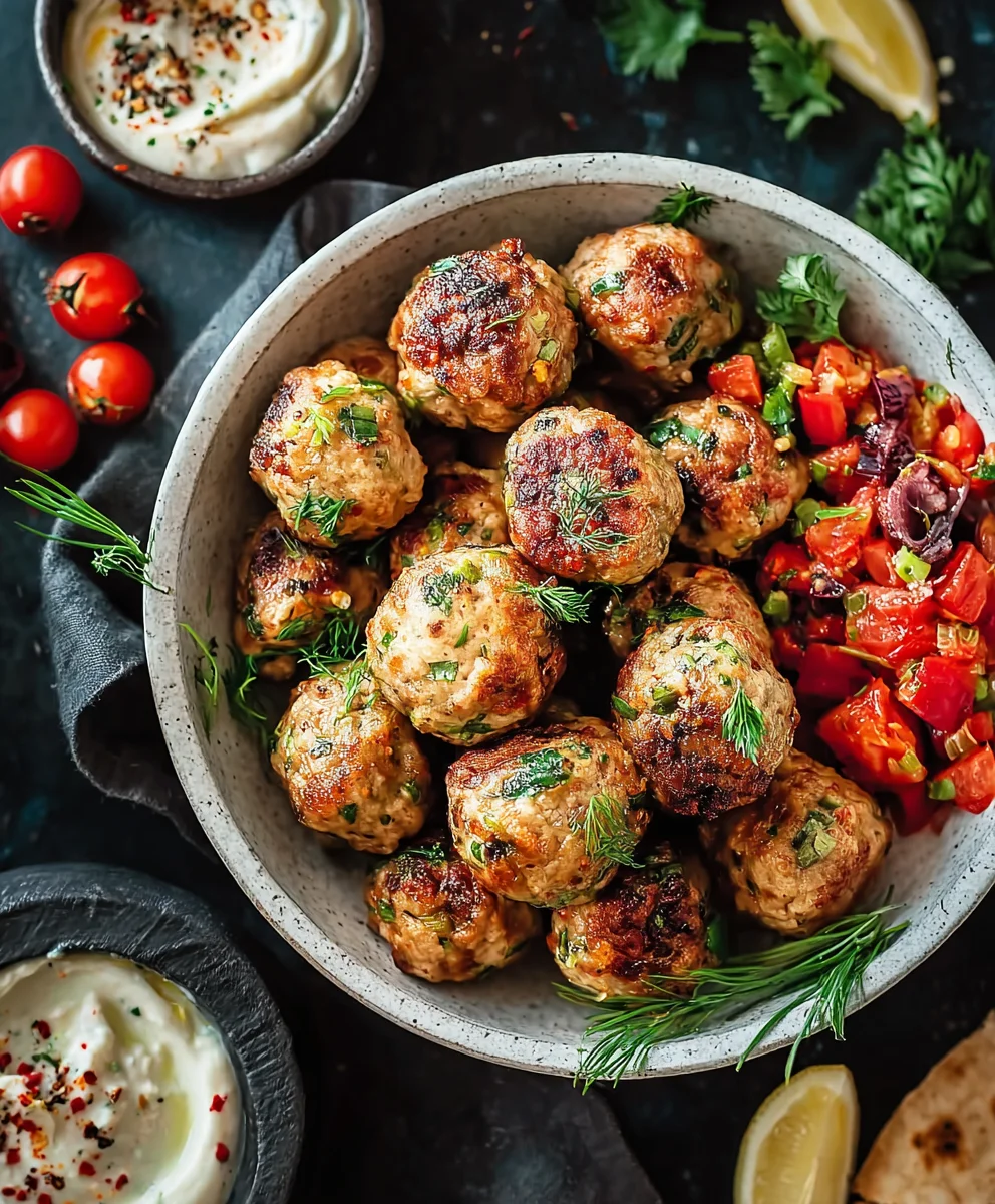 Mediterranean Chicken Meatballs-Flavorful & Easy Recipe