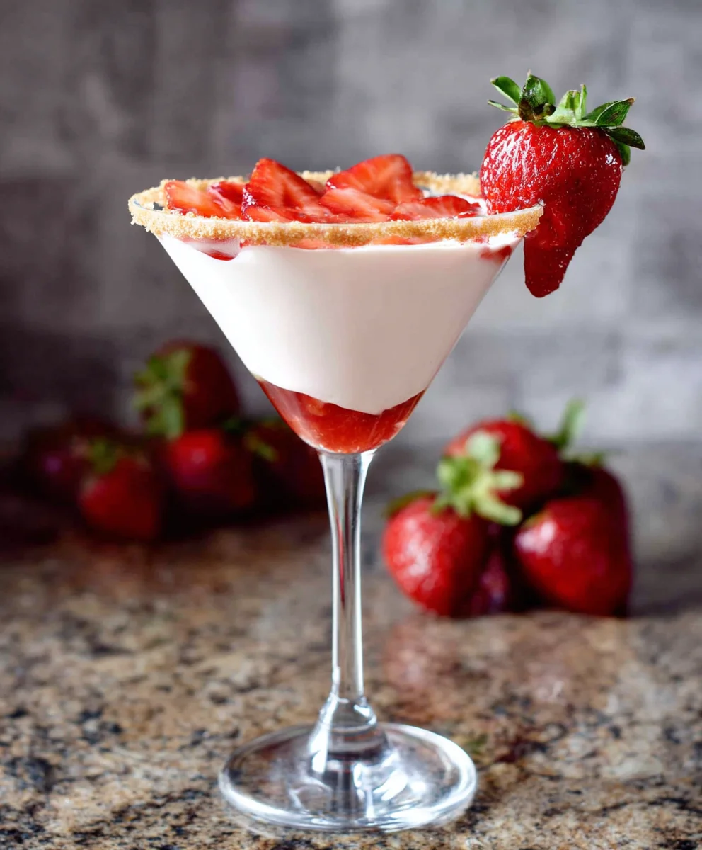 Strawberry Shortcake Martini - Dessert Cocktail Delight