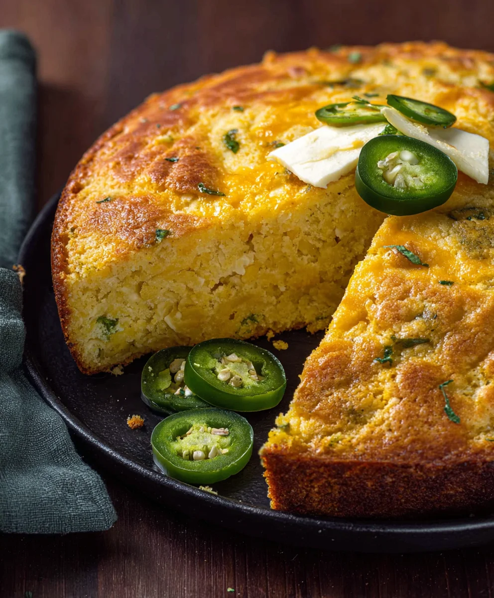 Spicy Jalapeno Cheddar Cornbread Recipe
